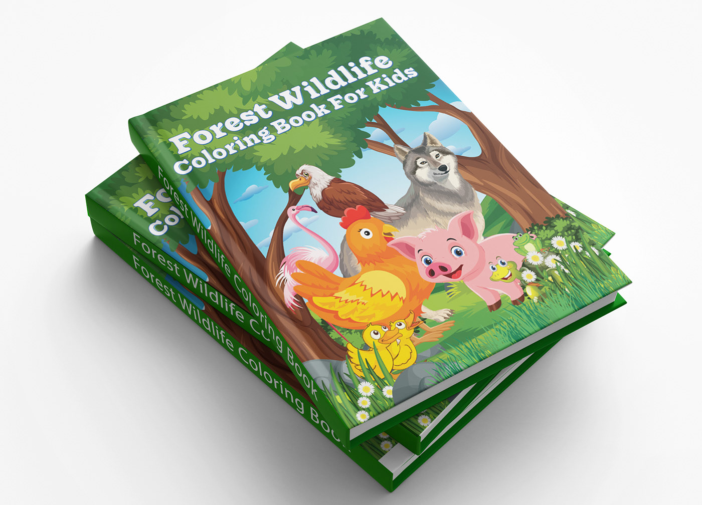 Forest Wildlife Coloring Book for Kids